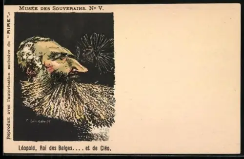 AK Musee des Souverains No. V., Leopold, Roi des Belges...et de Cleo