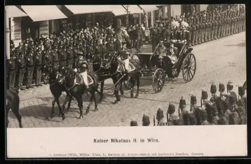 AK Wien, Kaiser Nikolaus II von Russland in Wien