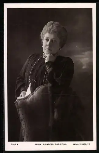 AK Portrait von Princess Christian von Dänemark im Kleid