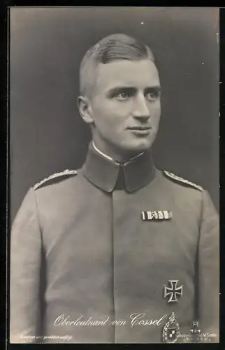Foto-AK Sanke Nr. 424: Oberleutnant von Cossel in Uniform