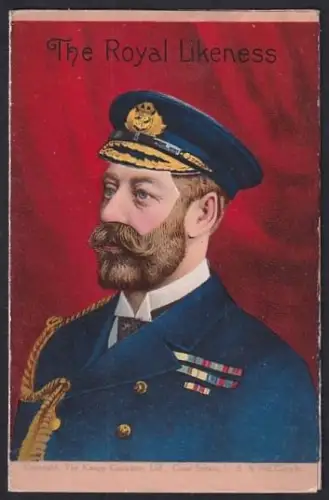 Mechanische-AK Queen Victoria, Eduard VII. und George V., The Royal Likeness
