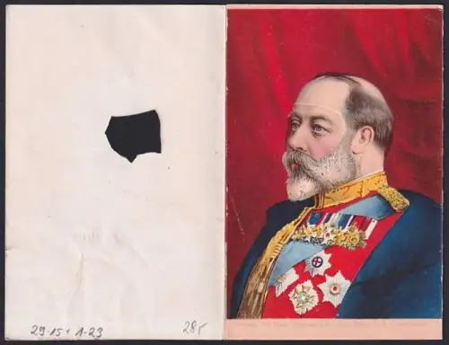 Mechanische-AK Queen Victoria, Eduard VII. u. George V., The Royal Likeness