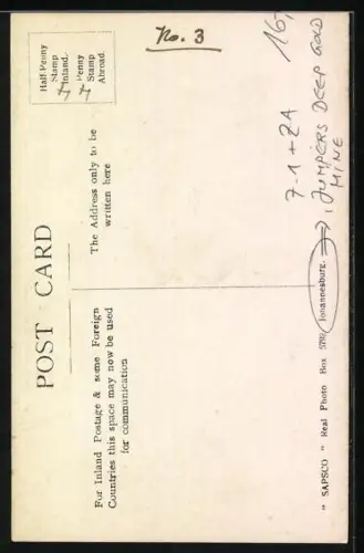 AK Johannesburg, Jumpers Deep Gold Mine, Headgear