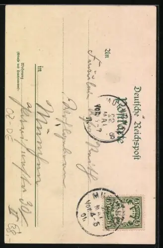 AK Samoa, Ausstellung, Unsere neuen Landsleute, Dame mit Fahnen des Deutschen Reichs