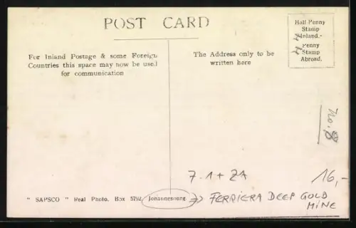 AK Johannesburg, Ferriera Deep Gold Mine
