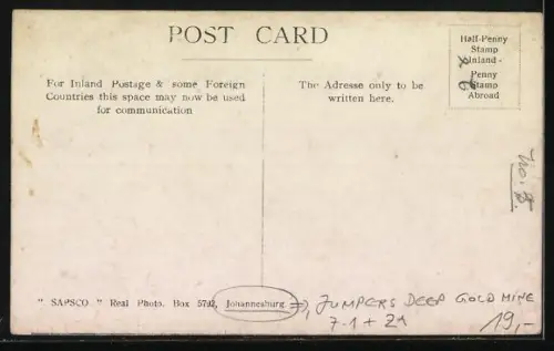 AK Johannesburg, Jumpers Deep Gold Mine, Sorting table Crusherstation