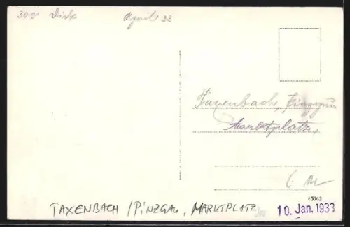 AK Taxenbach /Pinzgau, Partie am Marktplatz