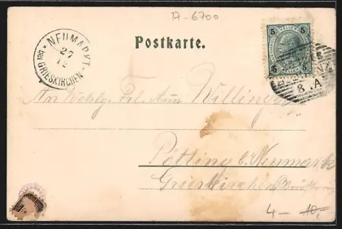 AK Bludenz /Arlbergbahn, Blick zum Schulhaus