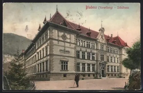 AK Bludenz /Vorarlberg, Blick auf das Schulhaus