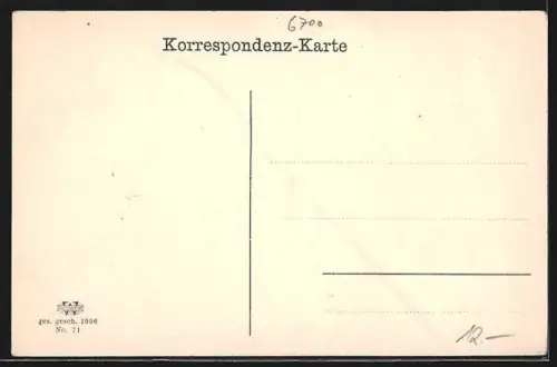 AK Bludenz, Strassenpartie mit Denkmal
