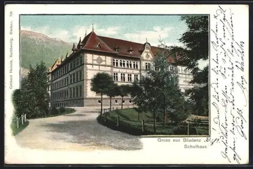 AK Bludenz, Schulhaus mit Park