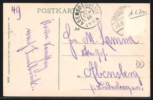 AK Bludenz, Hauptstrasse von oben gesehen