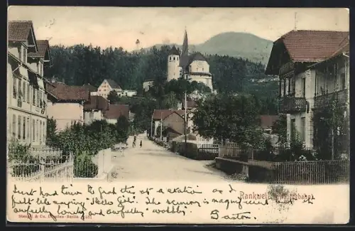 AK Rankweil /Arlbergbahn, Strassenpartie im Ort