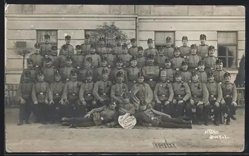 AK Brucker Lager, Gruppenbild von Soldaten der Ers. Res.
