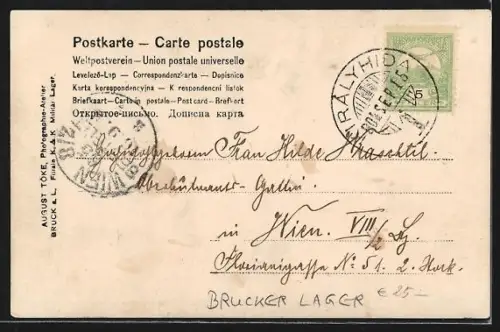 Foto-AK Brucker Lager, Gruppenbild von Soldaten in Uniformen