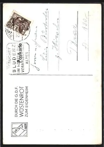 AK Bludenz /Vorarlberg, Eigenheim Otto Burschner, Schulleiter, Nüziders