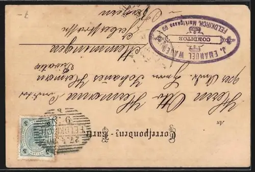 AK Götzis, Ortsansicht mit Villa Schönblick