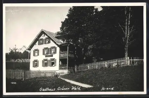 AK Brand, Gasthaus Grüner Wald, Aussenansicht