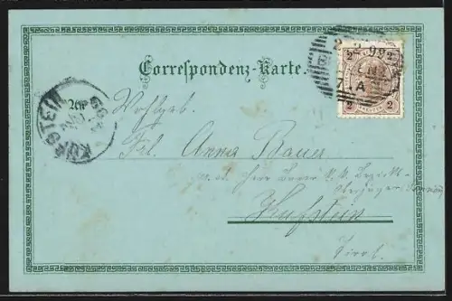 Mondschein-Lithographie Bregenz, Gesamt- und Teilansicht, Pfänder und Plateau, Blick v. Gebhardsberg