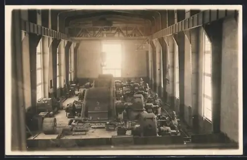 Foto-AK Parthenen, Maschinen Mondage, Innenraum