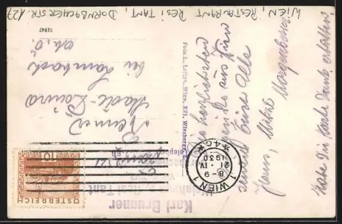 Foto-AK Wien, Restaurant Resi Tant, Dornbacher Str. 127