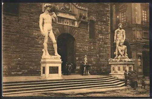 AK Firenze, Ingresso del Palazzo Vecchio col David di Michelangiolo