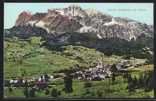 AK Cortina d`Ampezzo, Panorama mit Tofana