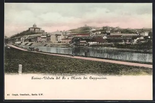 AK Torino, Veduta del Po e Monte dei Cappuccini