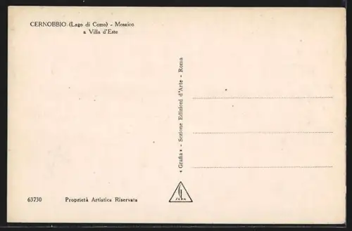 AK Cernobbio /Lago di Como, Mosaico a Villa d`Este