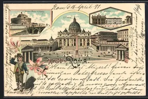 Lithographie Roma, S.Pierro e Laterane