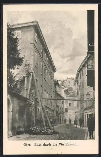 AK Görz, Blick durch die Via Rabatta