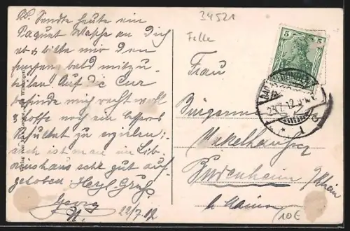 AK Bad Wildungen, Ortsansicht aus der Vogelschau, Blick auf Homberg und Reinhardshausen