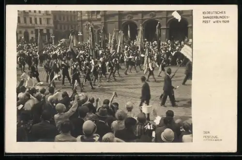 AK Wien, 10. Deutsches Sängerbundesfest 1928, Der Festzug