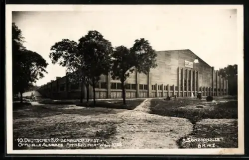 AK Wien, 10. Deutsches Sängerbundesfest 1928, Partie an der Sängerhalle