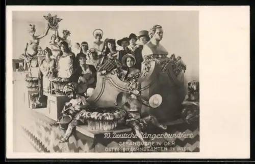 AK Wien, 10. Deutsches Sängerbundesfest, Gesangverein der österr. Eisenbahnbeamten