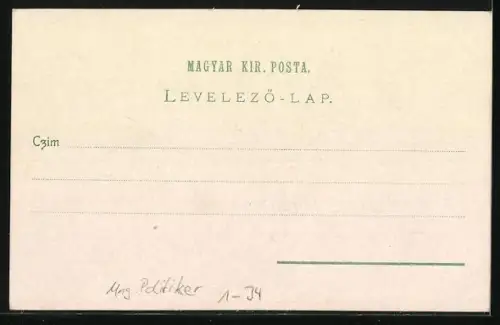 AK Mng. Politiker Szilagyi Dezsö