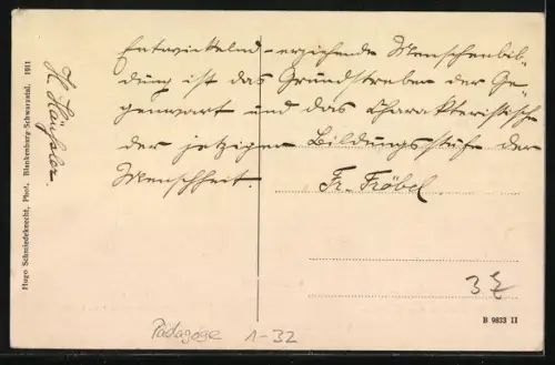 AK Friedrich Fröbel und seine erste und zweite Ehefrau