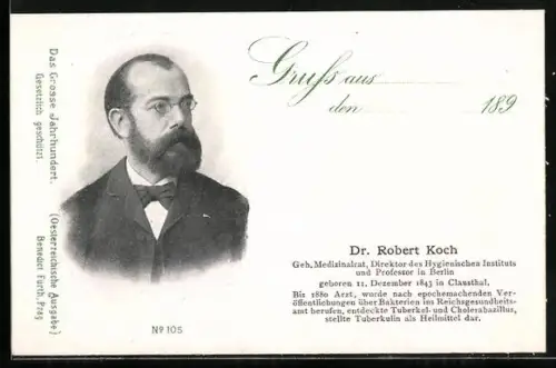 AK Robert Koch im Porträt