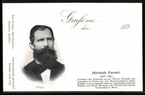 AK Professor der Baukunst Heinrich Ferstel