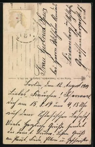 Künstler-AK Soldat packt ein Päckchen aus, Liebesgaben-Paket