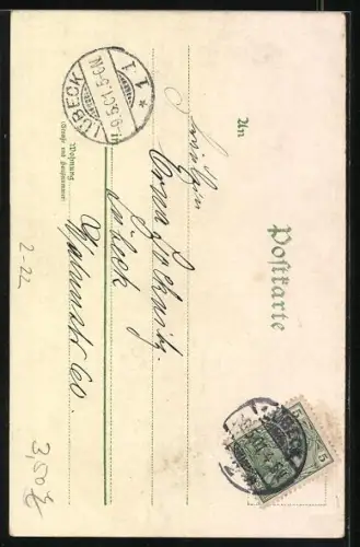 AK Rechnung eines Eilfrachtbriefs für Ansichts-Karten