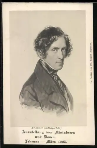 AK Kriehuber im Selbstporträt