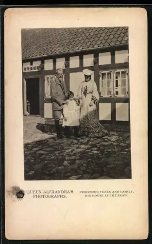 AK Professor Tuxen and Family at his house at the Skaw