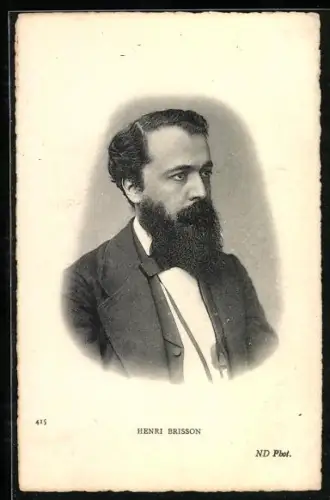 AK Henri Brisson im Anzug im Porträt