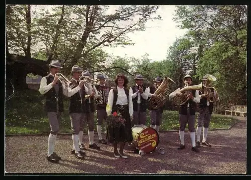 AK Musiker der Gruppe Wezelbach Musikanten mit Instrumenten