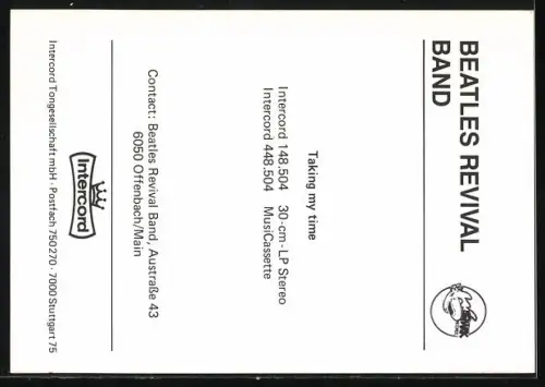 AK Musiker der Beatles Revival Band in weissen Anzügen