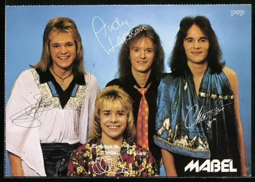 AK Musiker Mabel in bunten Kostümen