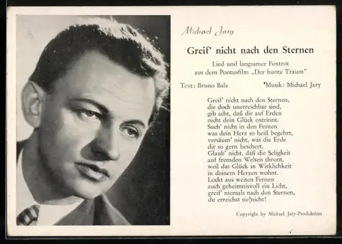 AK Musiker Michael Jary im Halbprofil