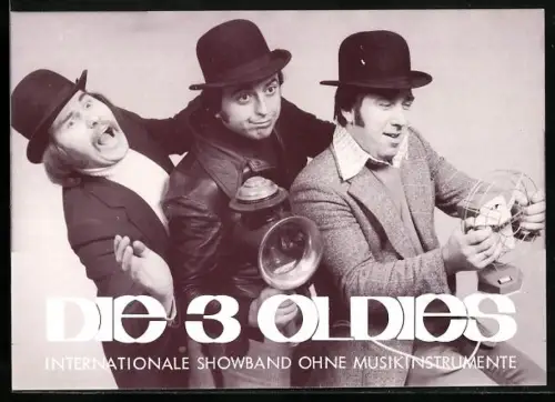 AK Musiker der Band Die drei Oldies mit einem Ventilator