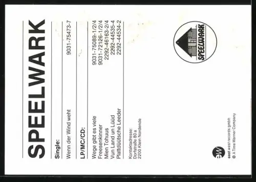 AK Musiker der Band Speelwark mit Fahrrädern, Autogramme